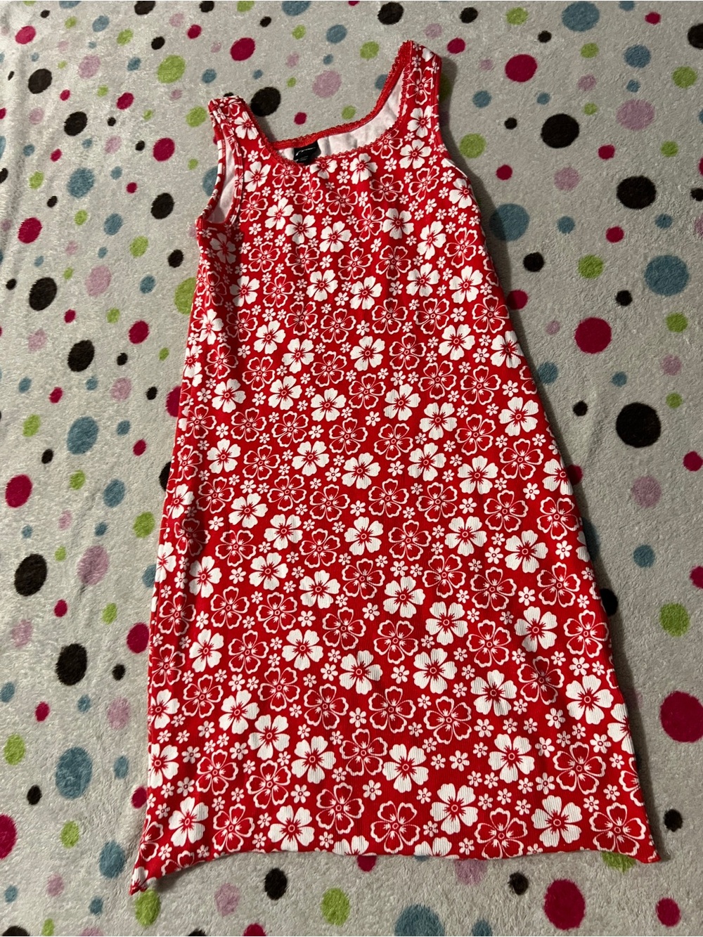 Girls Red Floral Dress